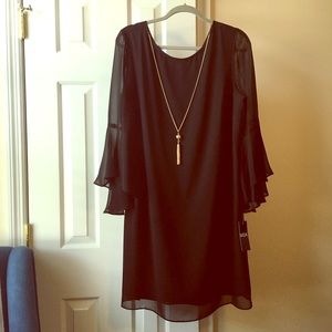 🎉SOLD: MSK Black Bell Sleeve Dress